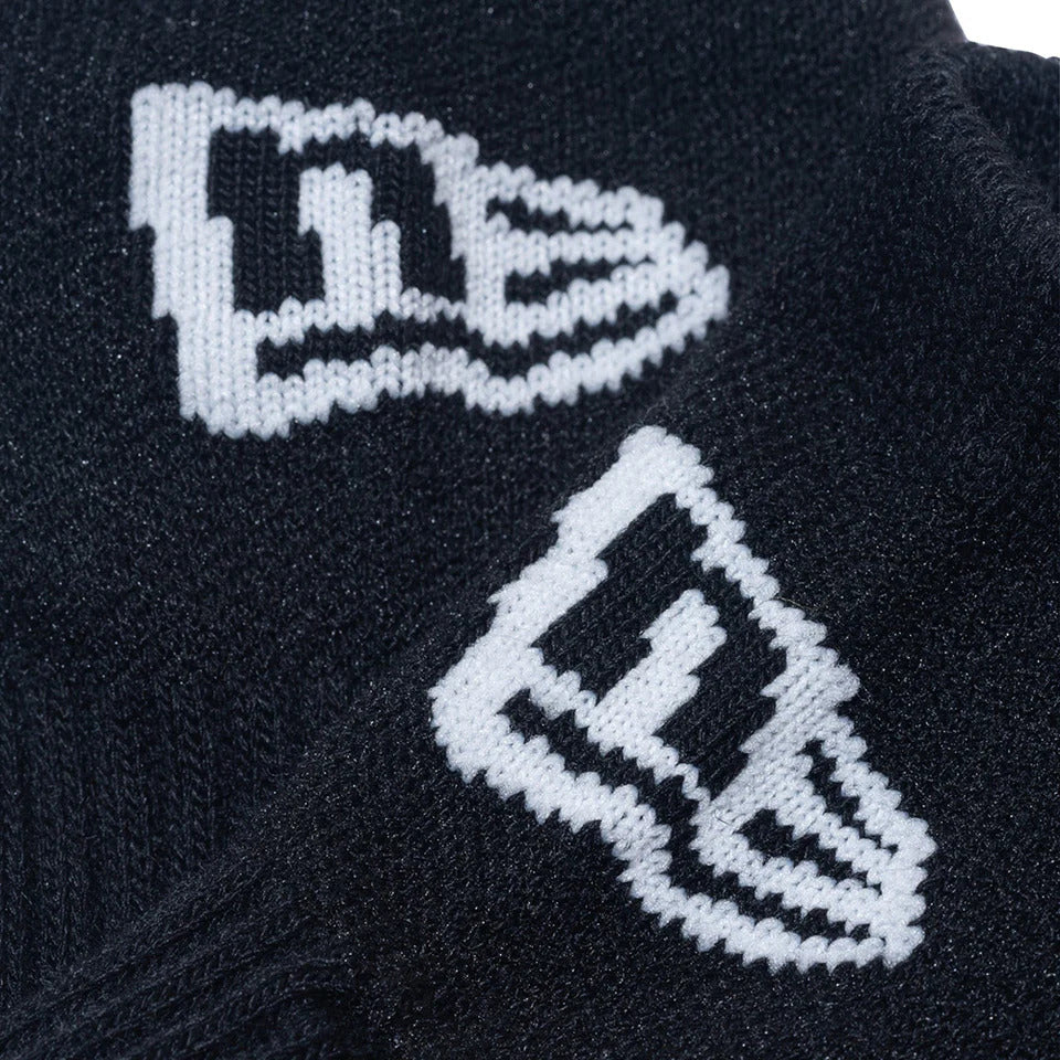 ニューエラ ソックス ショート 3ペア ブラック NEW ERA 靴下 3足組 ショートソックス メンズ レディース ジュニア 黒 14518171
