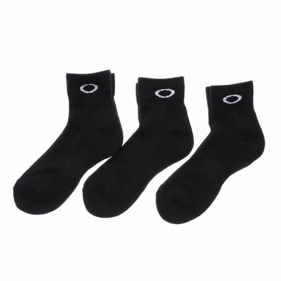 オークリー 靴下 3足組 OAKLEY 3P SOCKS ソックス 3足セット メンズ スポーツ 普段使い ブラック ホワイト 23-29cm 93238jp