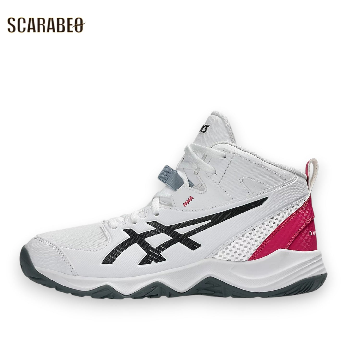 アシックス DUNKSHOT MB 10 1064A019.104 ホワイト ブラック ASICS ジュニア バスケットシューズ バッシュ キッズ 子供用 バスケットボール