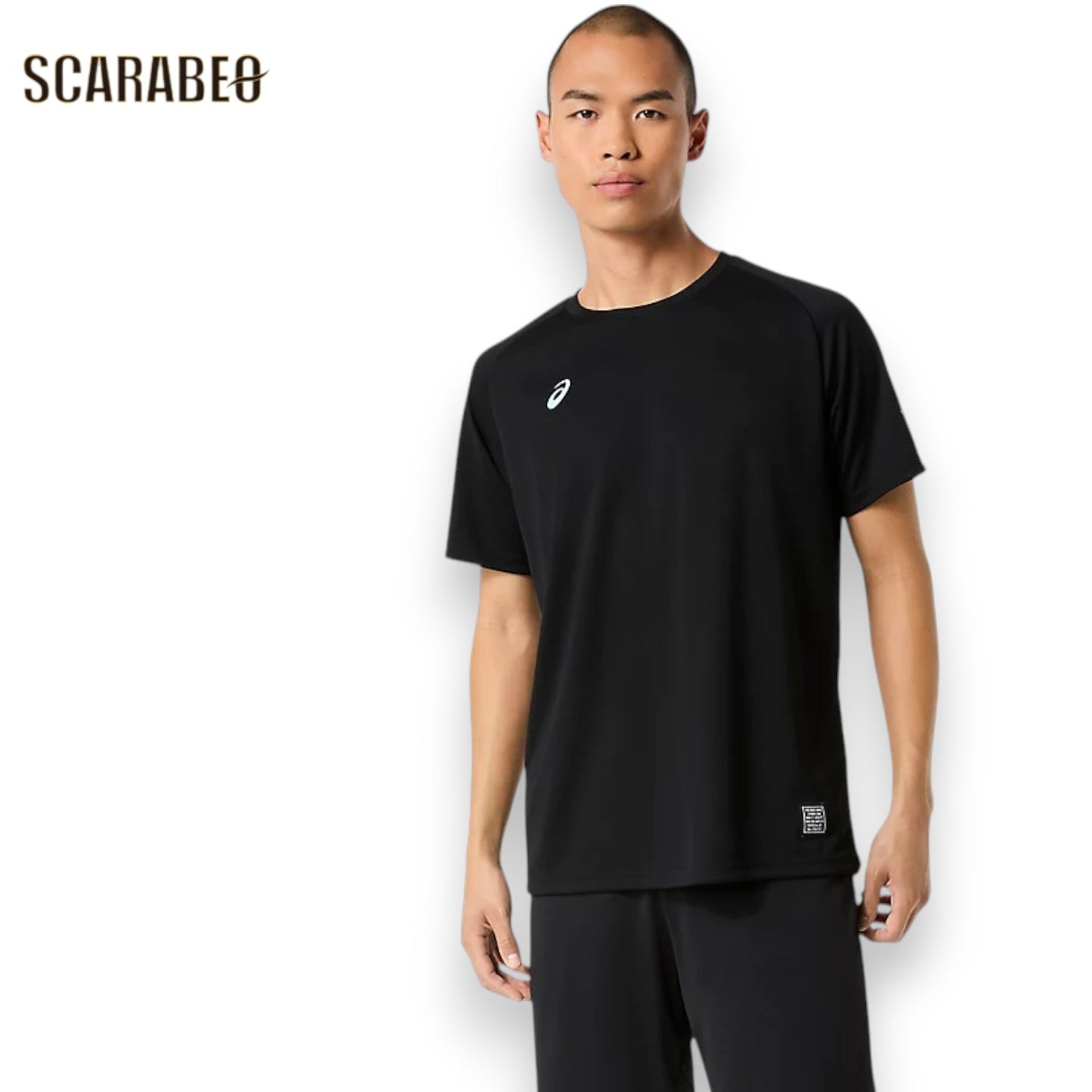 アシックス ドライロゴグラフィックTシャツ 半袖 ASICS メンズ スポーツウェア 吸汗速乾 Performance Black Illuminate Mint ブラック 2033c184-001