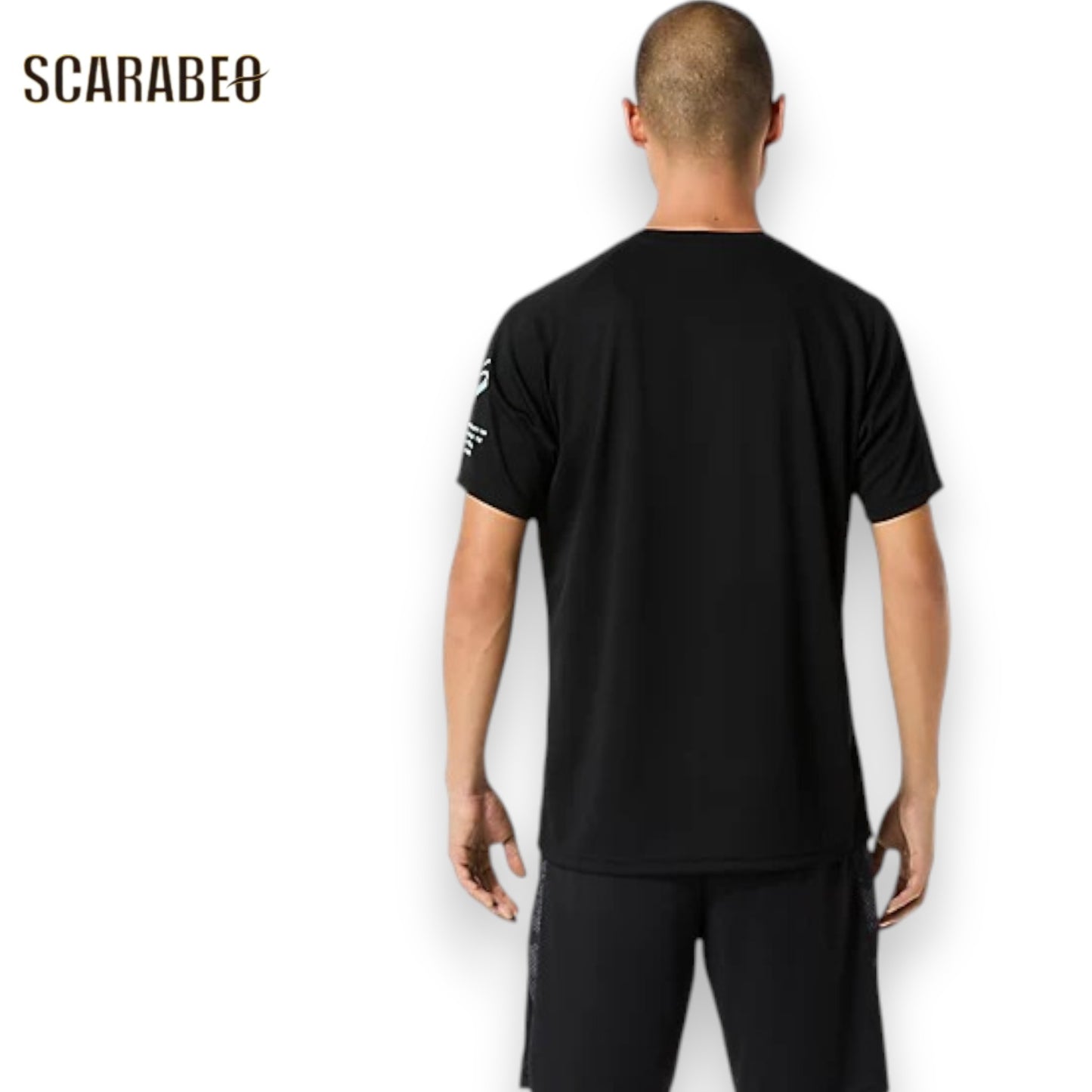 アシックス ドライロゴグラフィックTシャツ 半袖 ASICS メンズ スポーツウェア 吸汗速乾 Performance Black Illuminate Mint ブラック 2033c184-001