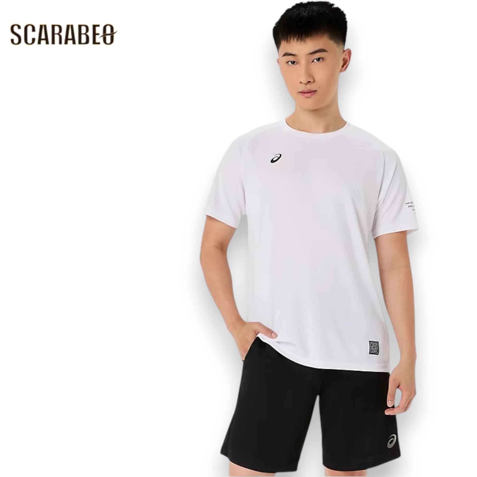 アシックス ドライロゴグラフィックTシャツ ASICS 半袖 Tシャツ メンズ スポーツウェア 吸汗速乾 ドライ ランニング トレーニング 2033c184-100