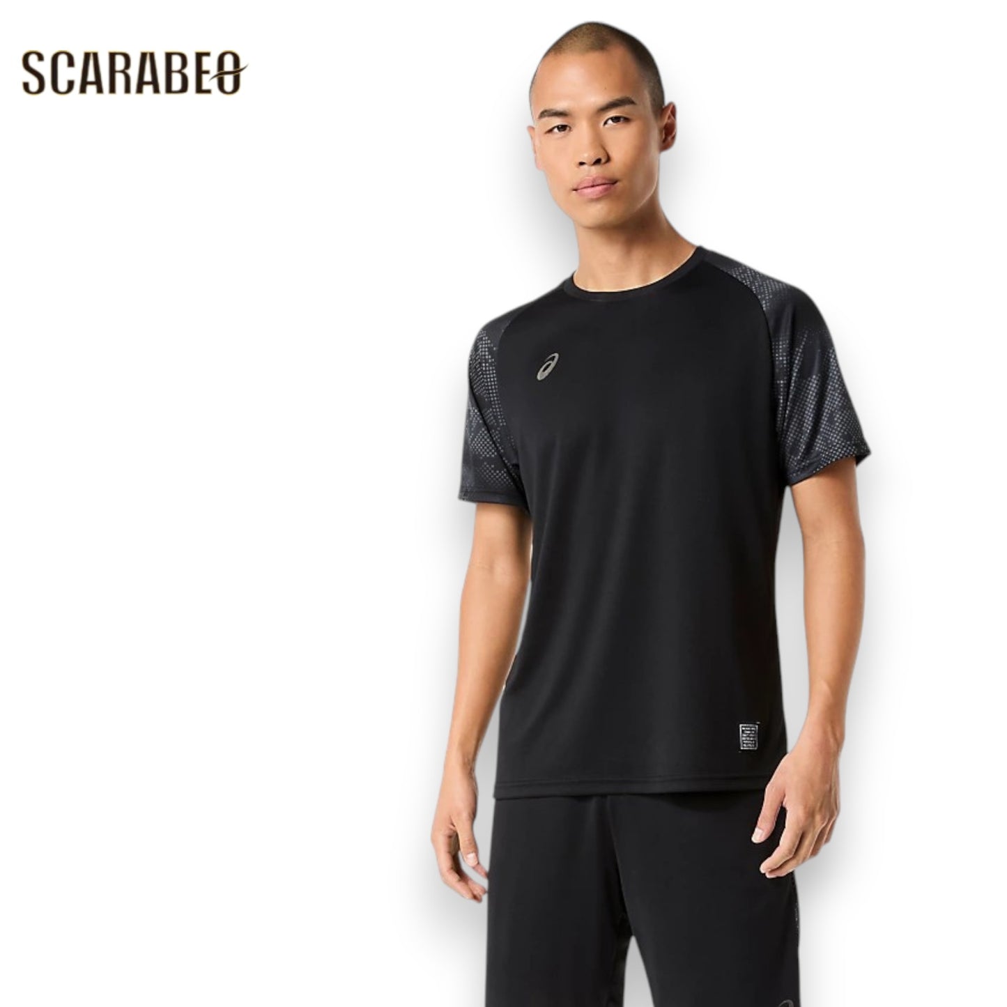 アシックス ドライ半袖シャツ Performance Black ASICS メンズ Tシャツ 半袖 スポーツウェア 吸汗速乾 ASICS JAPONISM ランニング トレーニング 2033c185-001