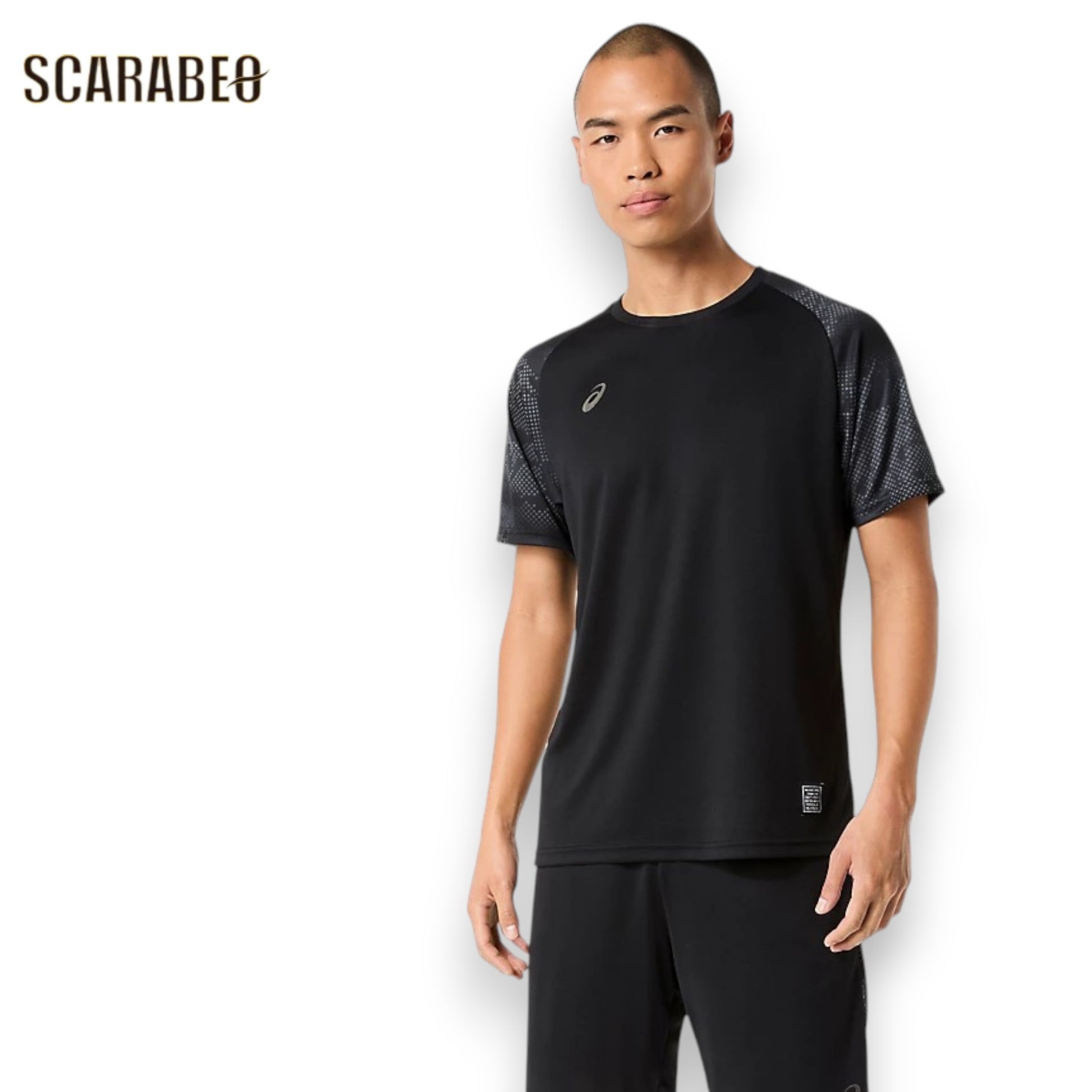 アシックス ドライ半袖シャツ Performance Black ASICS メンズ Tシャツ 半袖 スポーツウェア 吸汗速乾 ASICS JAPONISM ランニング トレーニング 2033c185-001