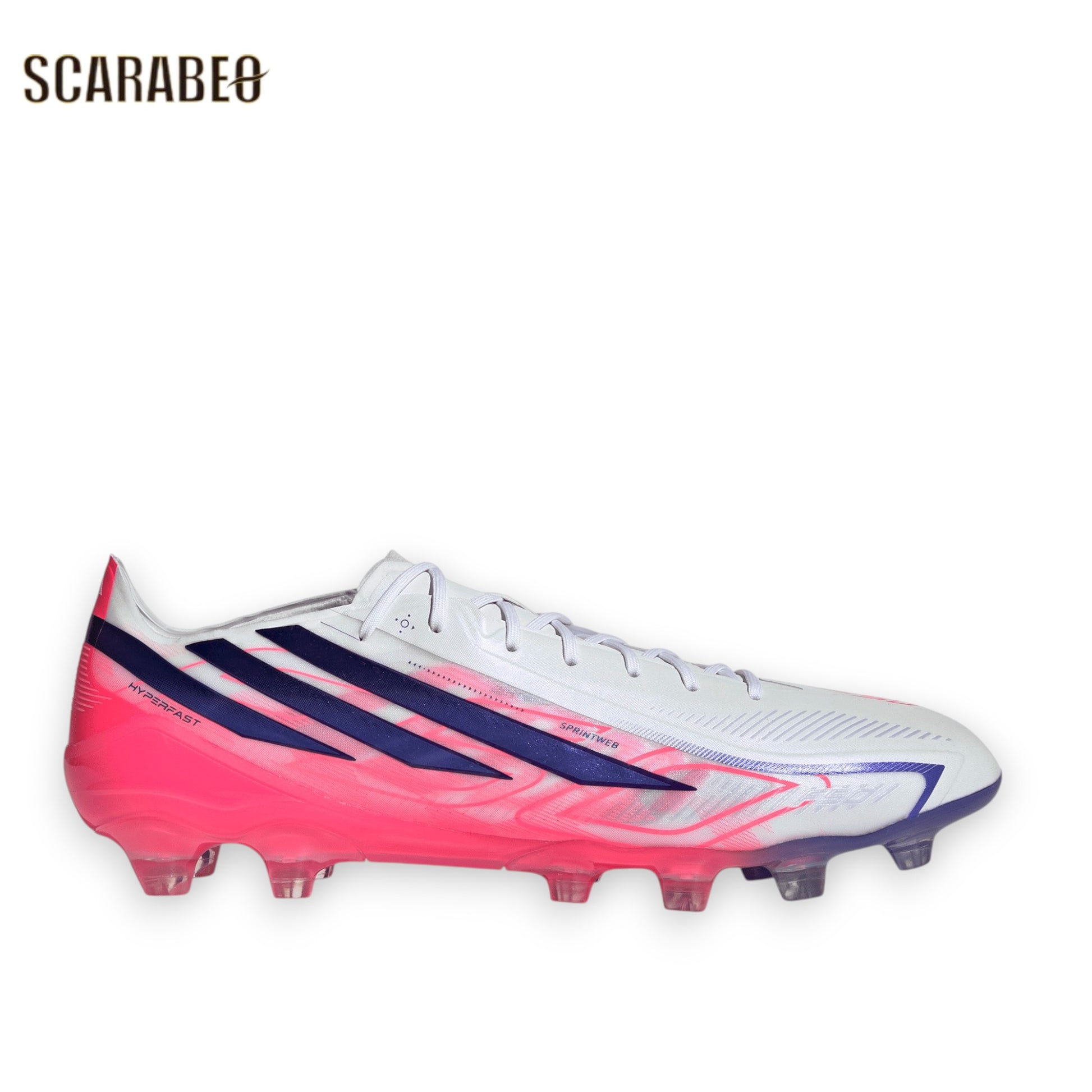 アディダス F50 HYPERFAST ELITE HG/AG JAPAN KK1038 ホワイト パープル adidas サッカースパイク エリート 土 人工芝 天然芝 CHAOS VS CONTROL PACK kk1038