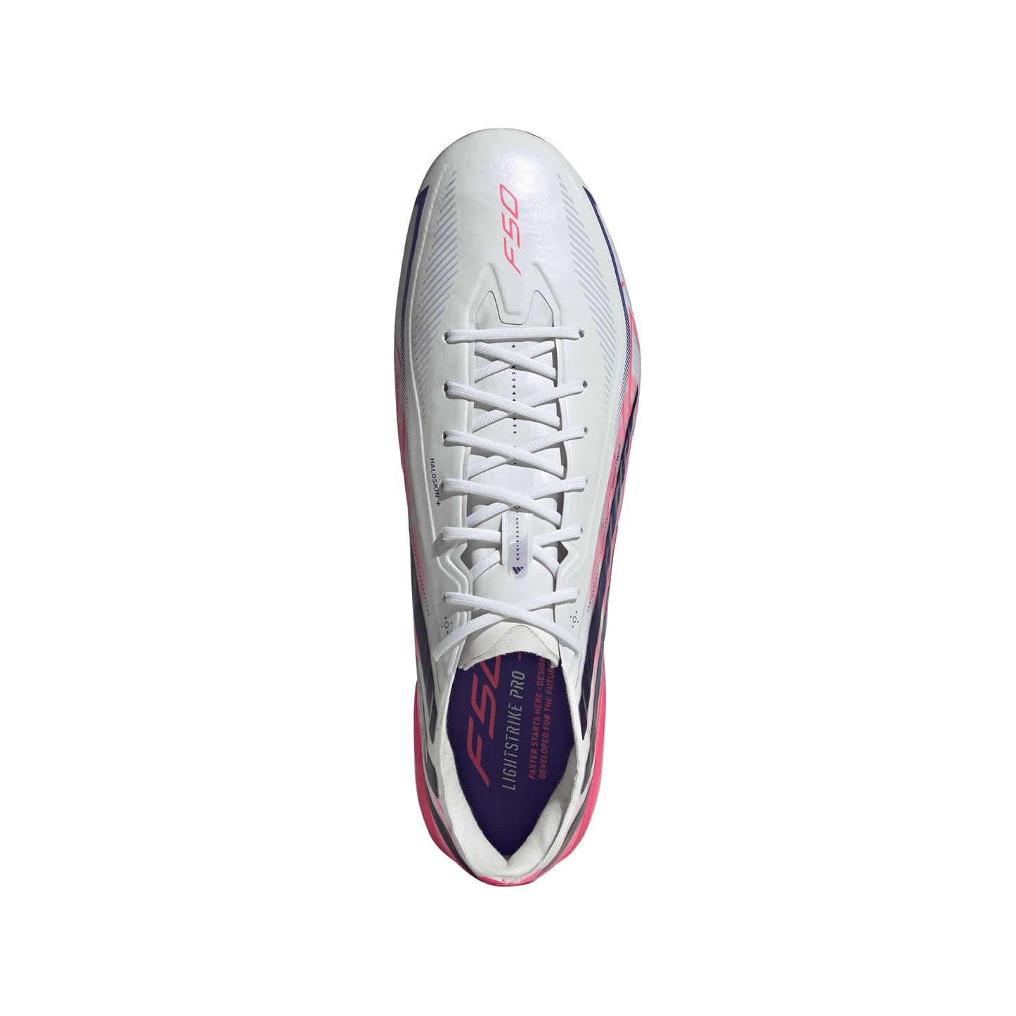 アディダス F50 HYPERFAST ELITE HG/AG JAPAN KK1038 ホワイト パープル adidas サッカースパイク エリート 土 人工芝 天然芝 CHAOS VS CONTROL PACK kk1038