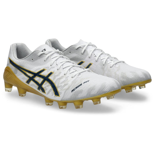アシックス DS LIGHT ACROS 3 WHITE MIDNIGHT ASICS サッカースパイク DSライト アクロス3 メンズ フィット ホールド ACROS FIT 1101a070-110
