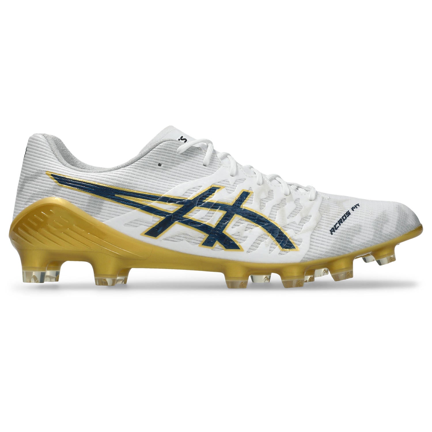 アシックス DS LIGHT ACROS 3 WHITE MIDNIGHT ASICS サッカースパイク DSライト アクロス3 メンズ フィット ホールド ACROS FIT 1101a070-110