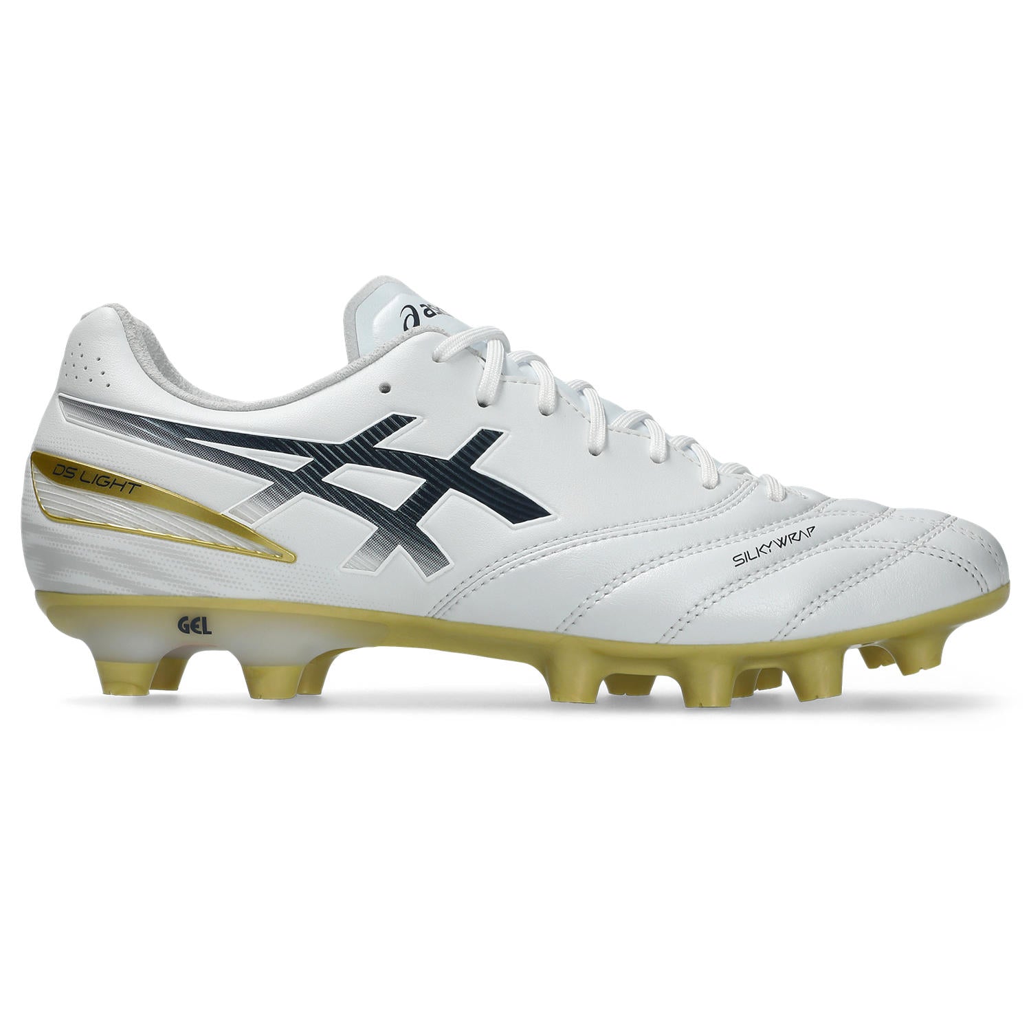 アシックス DS LIGHT PRO WHITE MIDNIGHT ASICS サッカースパイク DSライト プロ メンズ SILKYWRAP fuzeGEL フィット 上位モデル 1103a126-103