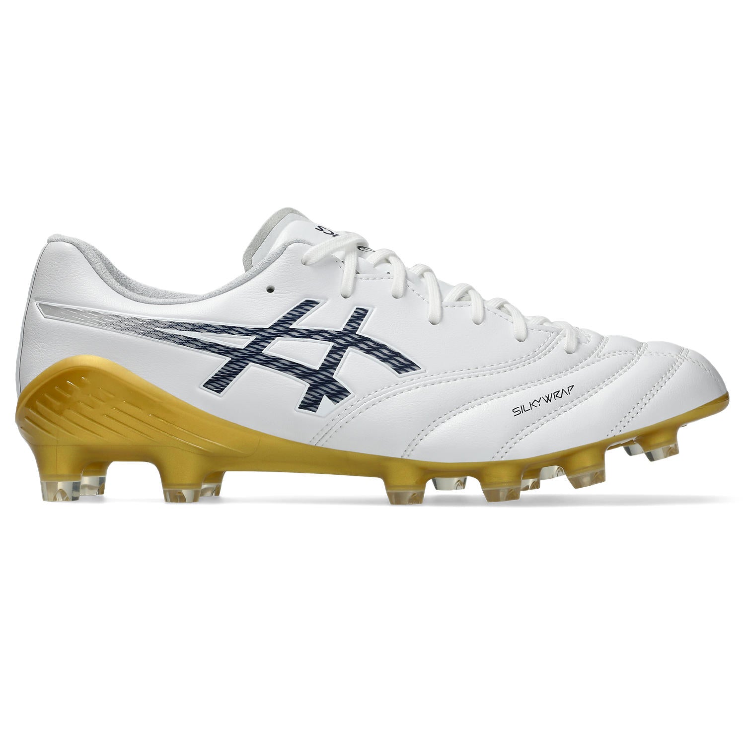 アシックス DS LIGHT X-FLY 6 WHITE MIDNIGHT ASICS サッカースパイク DSライト エックスフライ6 SILKYWRAP エリートモデル 1101a076-103