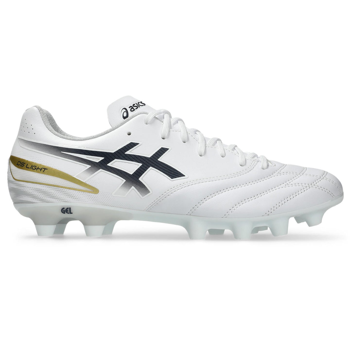 【7月23日発売開始｜予約受付中】アシックス DS LIGHT ADVANCE WIDE WHITE MIDNIGHT 103 ASICS サッカースパイク ワイド 幅広 メンズ 土 人工芝 天然芝 fuzeGEL 1103a125-103