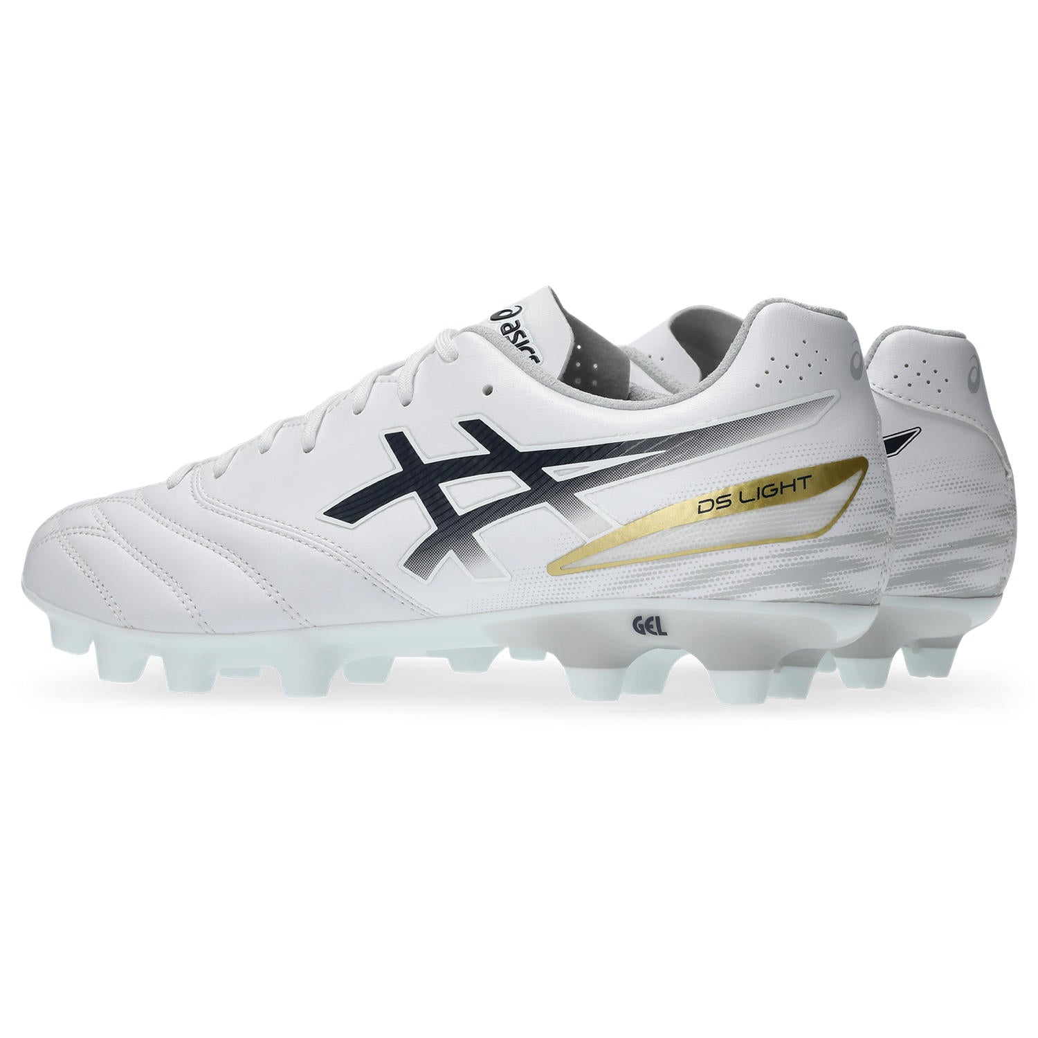 【7月23日発売開始｜予約受付中】アシックス DS LIGHT ADVANCE WIDE WHITE MIDNIGHT 103 ASICS サッカースパイク ワイド 幅広 メンズ 土 人工芝 天然芝 fuzeGEL 1103a125-103