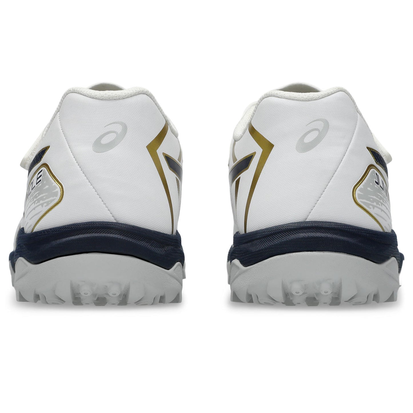 アシックス JUNIOLE 7 TF WHITE MIDNIGHT 103 ASICS ジュニア トレーニングシューズ サッカー キッズ ターフシューズ ベルトタイプ 土 人工芝 1104a056-103