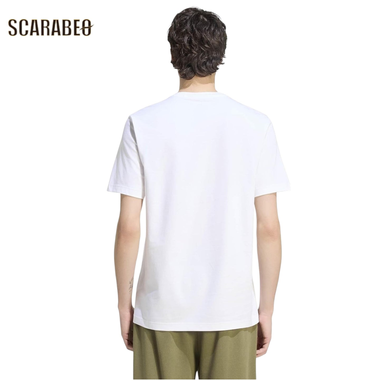 アディダス カモ EMB LG T メンズ MLW68 半袖 Tシャツ 綿100% レギュラーフィット 刺しゅうロゴ オリーブ ダークグレー ホワイト adidas mlw68