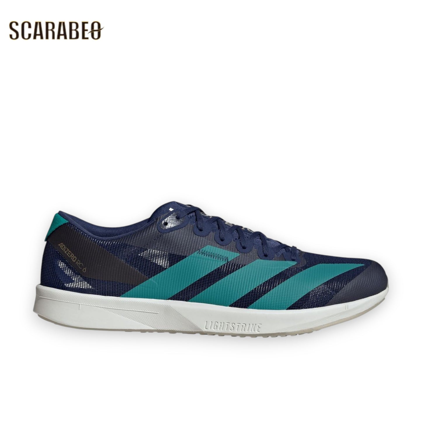 アディダス ADIZERO RC 6 KH8885 ダークブルー×Eグリーン adidas アディゼロ メンズ ランニングシューズ ジョギング マラソン Lightstrike 軽量 kh8885