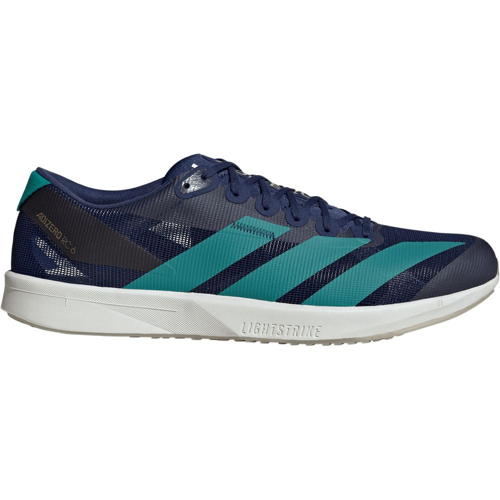 アディダス ADIZERO RC 6 KH8885 ダークブルー×Eグリーン adidas アディゼロ メンズ ランニングシューズ ジョギング マラソン Lightstrike 軽量 kh8885