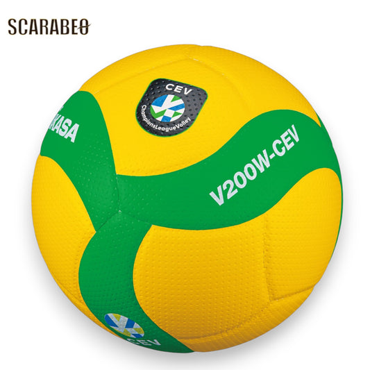 ミカサ V200W-CEV バレーボール 5号球 欧州チャンピオンズリーグ公式試合球 イエロー ライトグリーン MIKASA CEV 試合球 v200w-cev