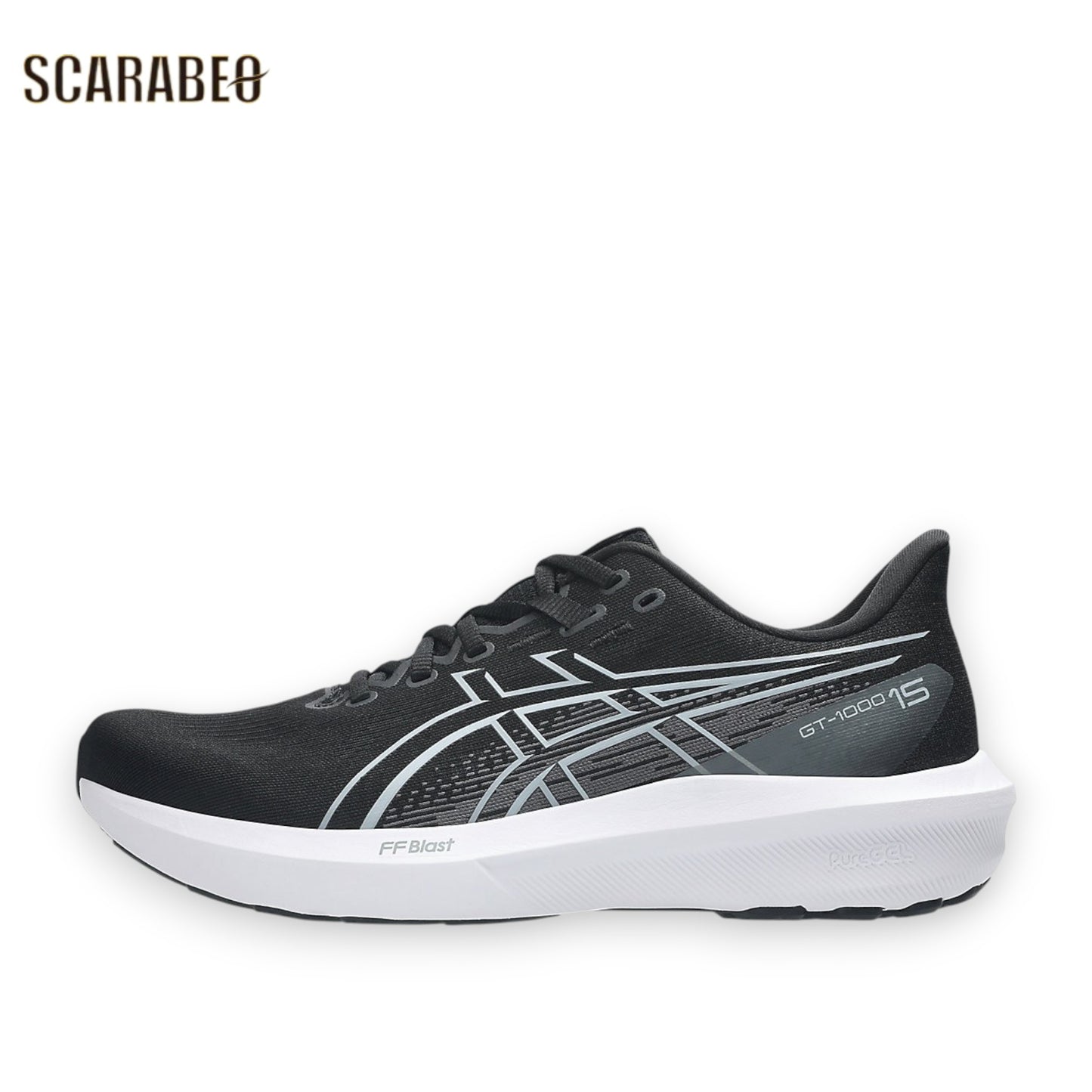 アシックス GT-1000 15 Black White ASICS メンズ ランニングシューズ ブラック ホワイト FF BLAST 3D GUIDANCE SYSTEM クッション 安定性 1011C230-002