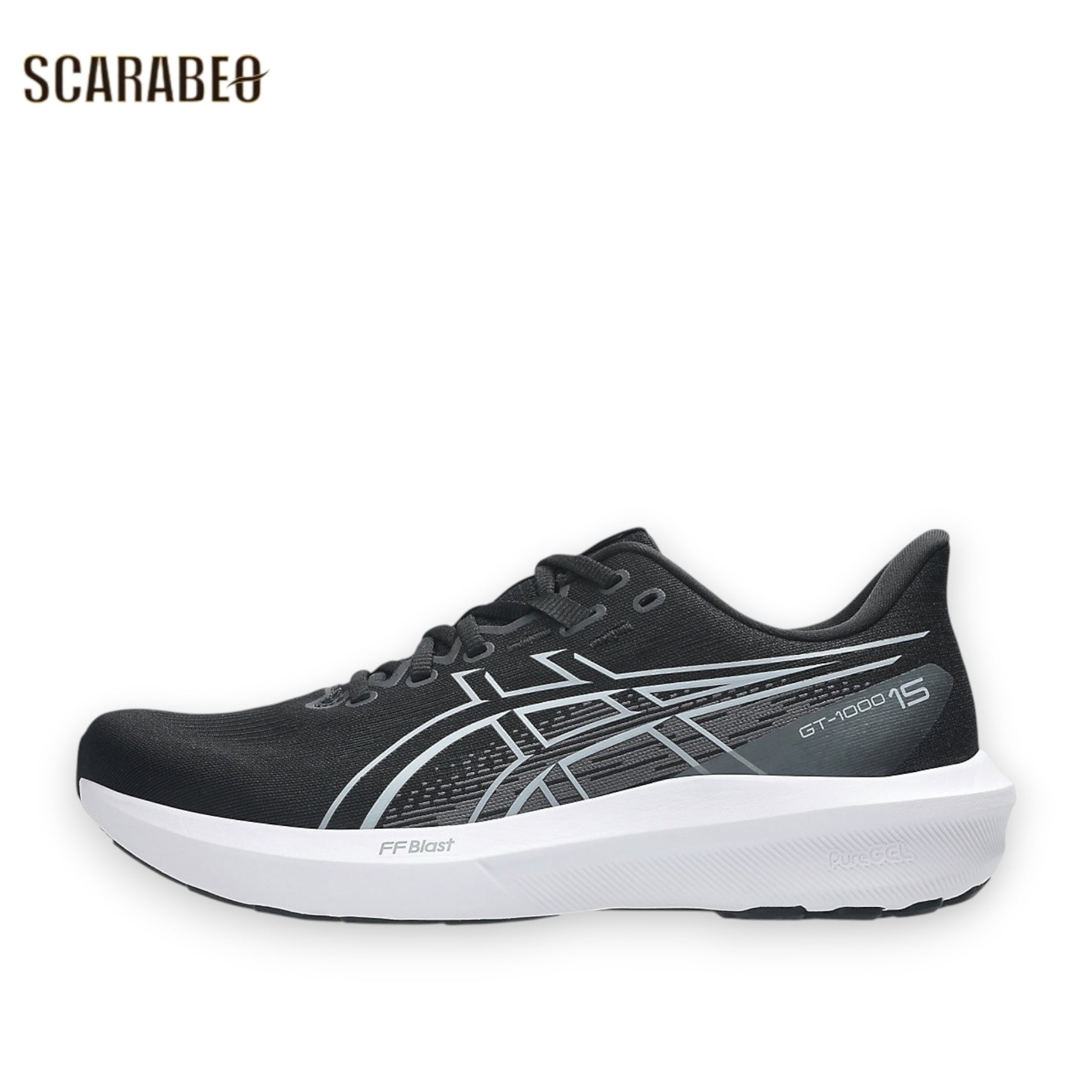 アシックス GT-1000 15 Black White ASICS メンズ ランニングシューズ ブラック ホワイト FF BLAST 3D GUIDANCE SYSTEM クッション 安定性 1011C230-002