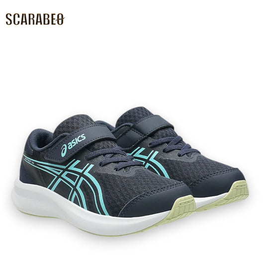 アシックス PATRIOT 14 PS Midnight Glow Green ASICS ジュニア ランニングシューズ キッズ スニーカー 運動靴 通学 軽量 1014a391-404