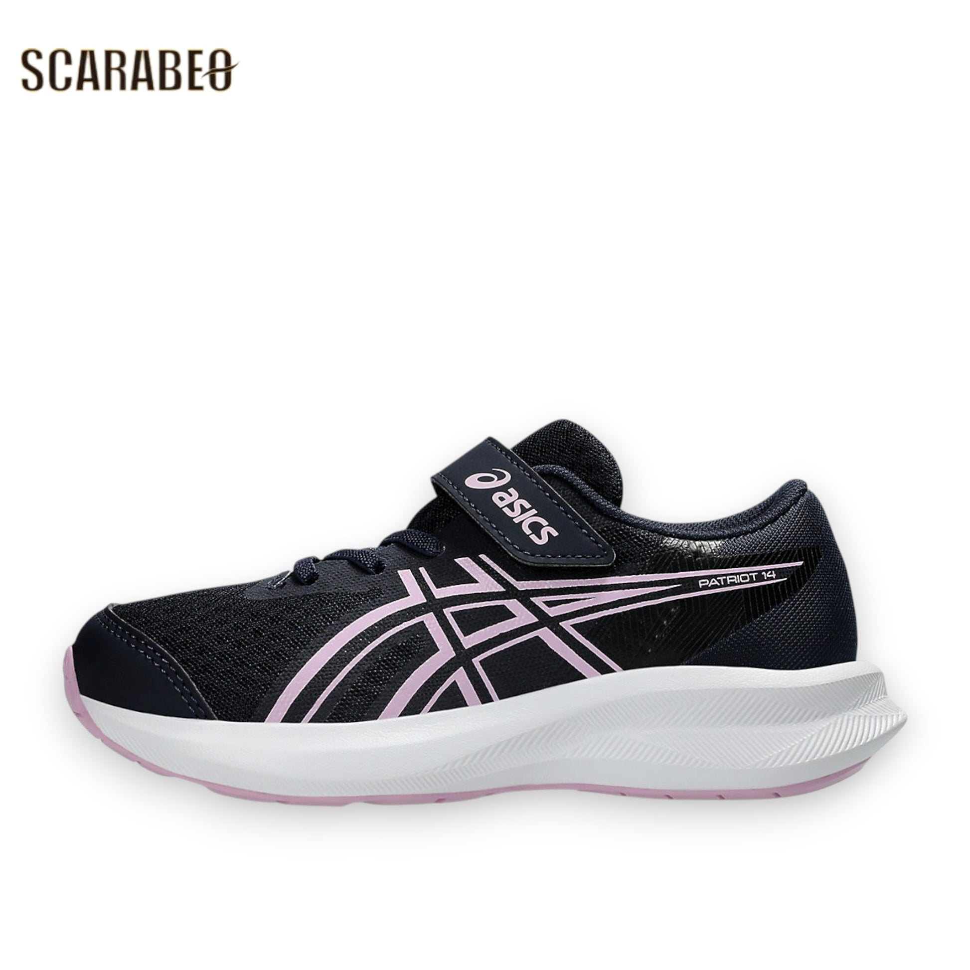 アシックス PATRIOT 14 PS Midnight Hazy Lilac ASICS ジュニア ランニングシューズ キッズ スニーカー 運動靴 通学 軽量 1014a391-405
