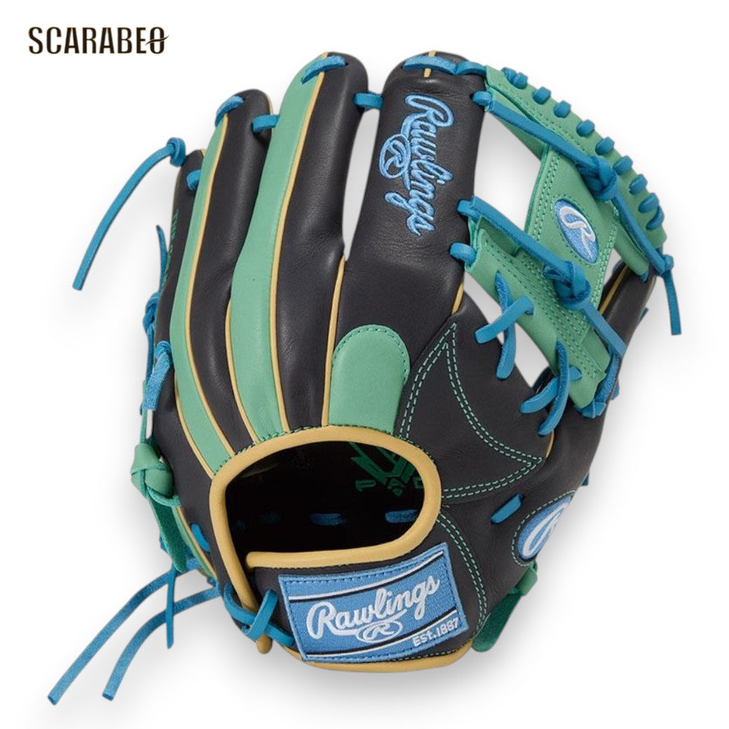 ローリングス HOH DP COLORS レディース ソフトボール グローブ 内野手用 GS6FHDR34 Rawlings 女子ソフト グラブ レディースフィット ネイビー ミント gs6fhdr34