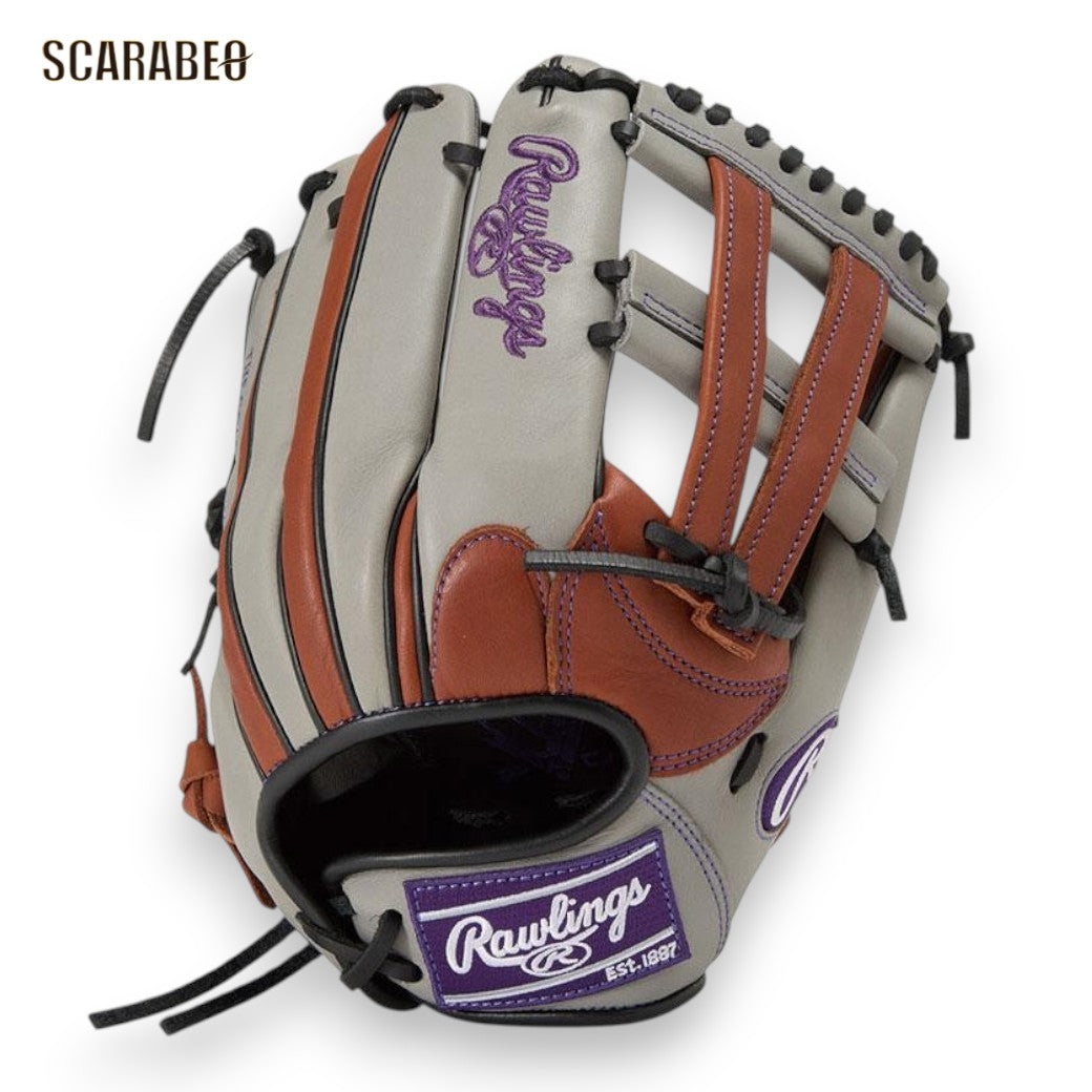 ローリングス HOH DP COLORS レディース ソフトボール グローブ オールラウンド用 11.75インチ GS6FHDS65 Rawlings 女子ソフト レディースフィット ブラウン グレー gs6fhds65