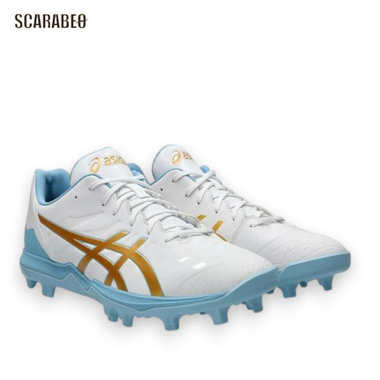 【P革取付不可】アシックス GOLDSTAGE FANG White Pure Gold 野球 スパイク スタッド 樹脂底 GOLDSTAGE FANG ゴールドステージ ファング ASICS 高校野球対応 1121a067-105