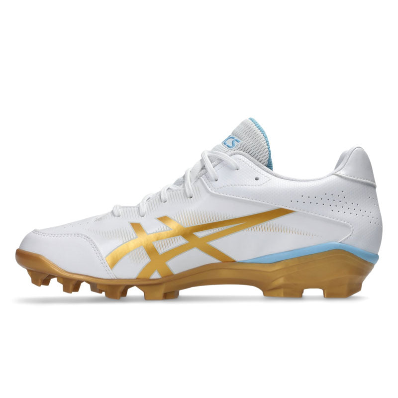アシックス STAR SHINE 3 野球 スパイク ポイントスパイク 一般 大人 1123A033-104 ホワイト ピュアゴールド asics スターシャイン3 軽量 1123a033-104