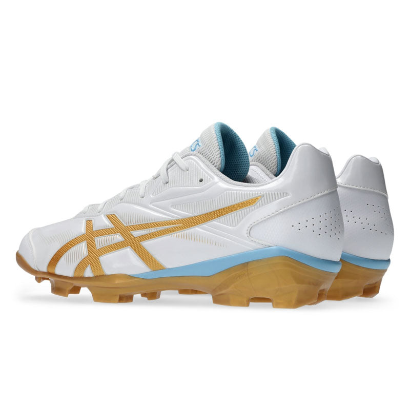 アシックス STAR SHINE 3 野球 スパイク ポイントスパイク 一般 大人 1123A033-104 ホワイト ピュアゴールド asics スターシャイン3 軽量 1123a033-104