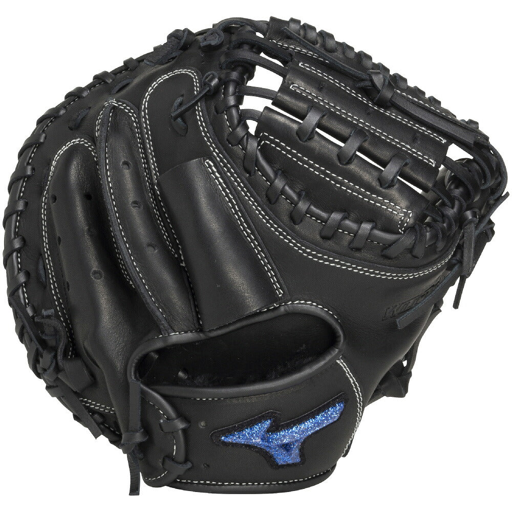 ミズノ WILL DRIVE BLUE 少年軟式 キャッチャーミット 捕手用 M-R型 ブラック MIZUNO ウィルドライブブルー ジュニア 捕手用 キャッチャー ミット 右投げ 1ajcy35700-09