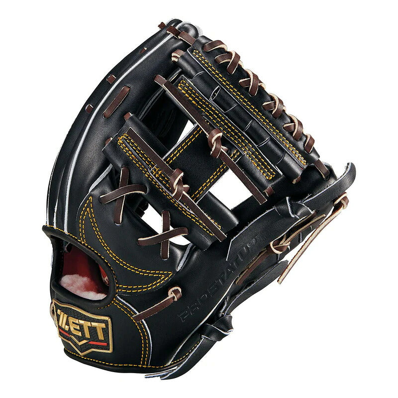 ゼット プロステイタスプレミアム 硬式 グローブ 内野手用 源田モデル 二塁手 遊撃手 サイズ4 ブラック×ブラウン ZETT PROSTATUS PREMIUM 236型 日本製 限定 硬式グラブ bprogp656x-1937