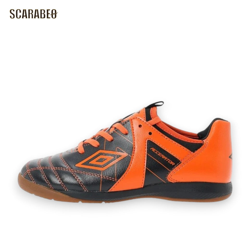 アンブロ アクセレイター TR JR WIDE IN ジュニア フットサルシューズ インドア ブラック オレンジ UMBRO ACCERATOR ワイド 幅広 室内用 ノンマーキング uf6fcsf1j