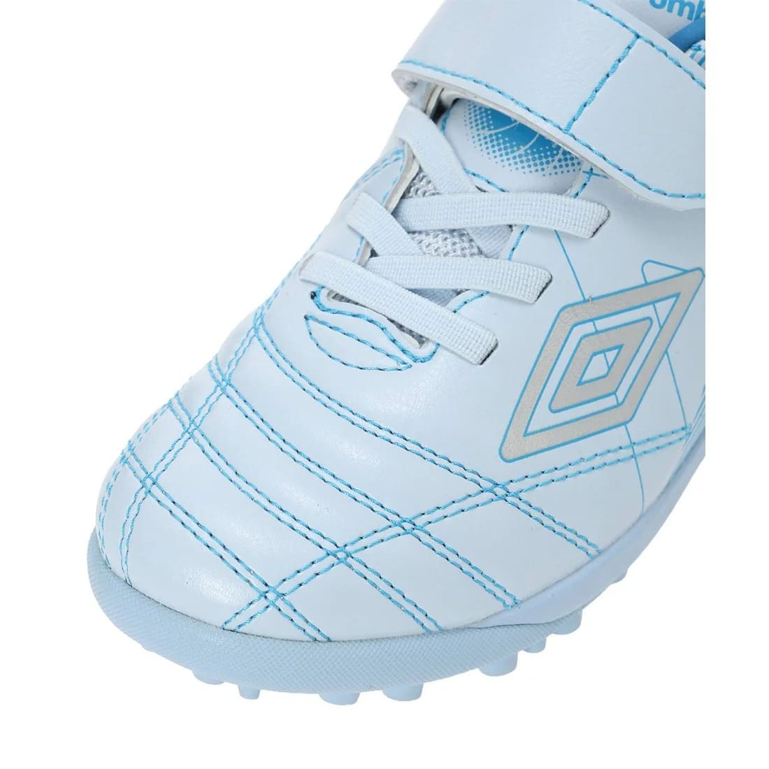 アンブロ アクセレイター SB JR WIDE +GAINA ジュニア サッカー トレーニングシューズ ワイド 幅広 ベルクロ ホワイト ブルー UMBRO 天然芝 人工芝 土対応 uf6fcst4jb