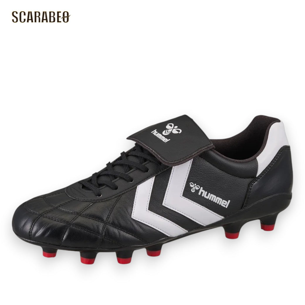 ヒュンメル ヴォラート3 PRO OLD SCHOOL SUPERWIDE サッカースパイク ブラック レッド 4E スーパーワイド カンガルーレザー 人工芝対応 hummel BLK_RED 9020 has1253sw-9020