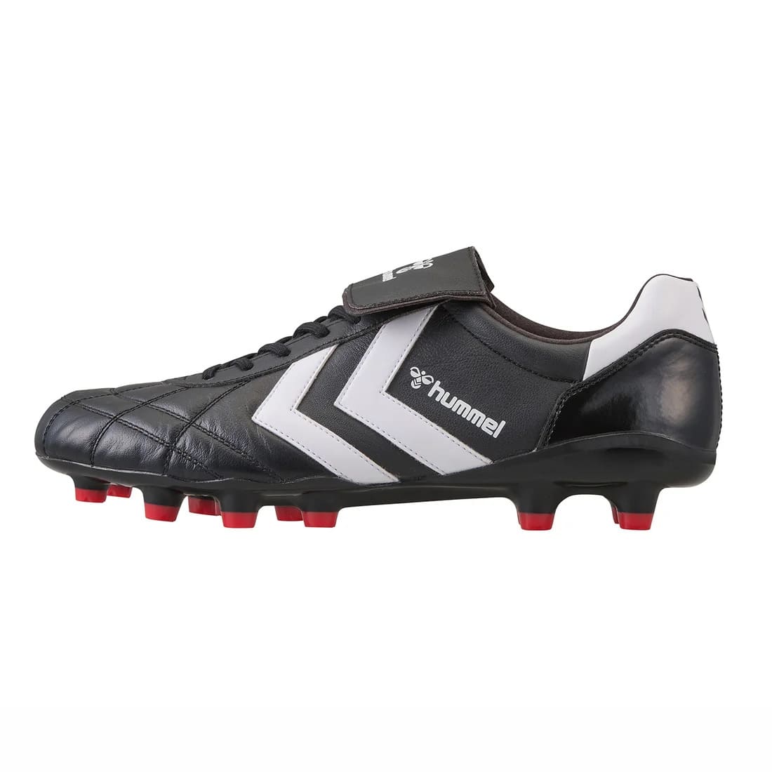 ヒュンメル ヴォラート3 PRO OLD SCHOOL SUPERWIDE サッカースパイク ブラック レッド 4E スーパーワイド カンガルーレザー 人工芝対応 hummel BLK_RED 9020 has1253sw-9020