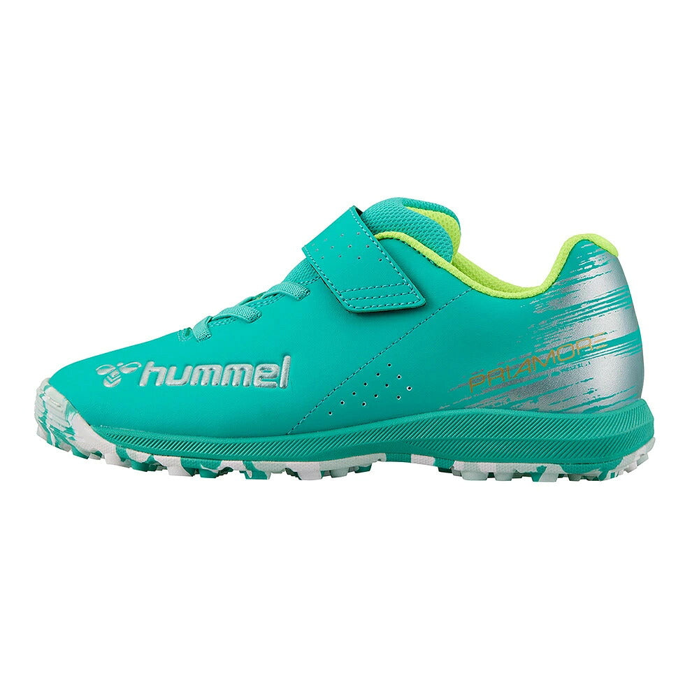 ヒュンメル プリアモーレ 6 アルファ VTF JR ジュニア サッカー トレーニングシューズ ワイド ベルクロ ターフ エメラルド シルバー hummel HJS2135-5495 hjs2135-5495