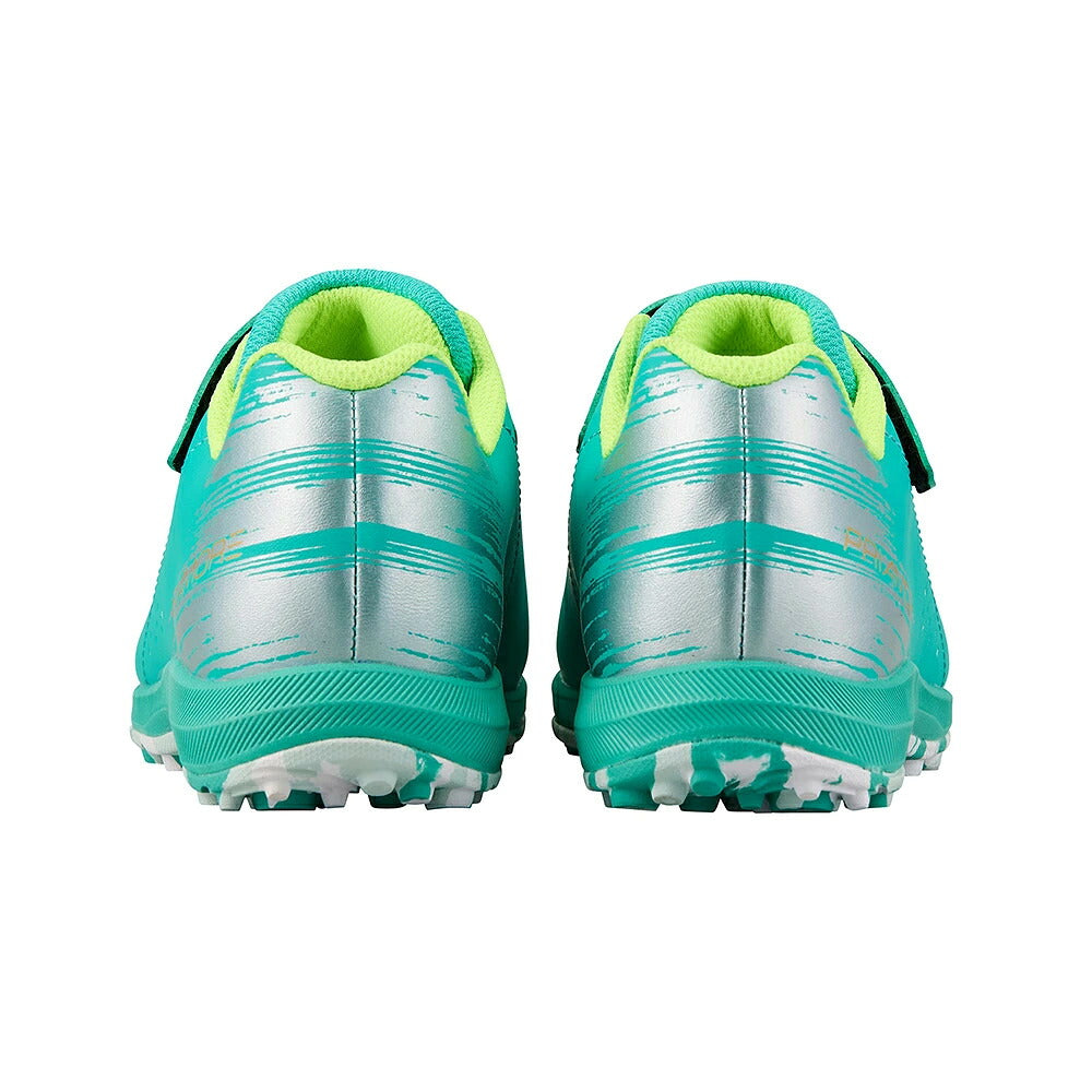 ヒュンメル プリアモーレ 6 アルファ VTF JR ジュニア サッカー トレーニングシューズ ワイド ベルクロ ターフ エメラルド シルバー hummel HJS2135-5495 hjs2135-5495