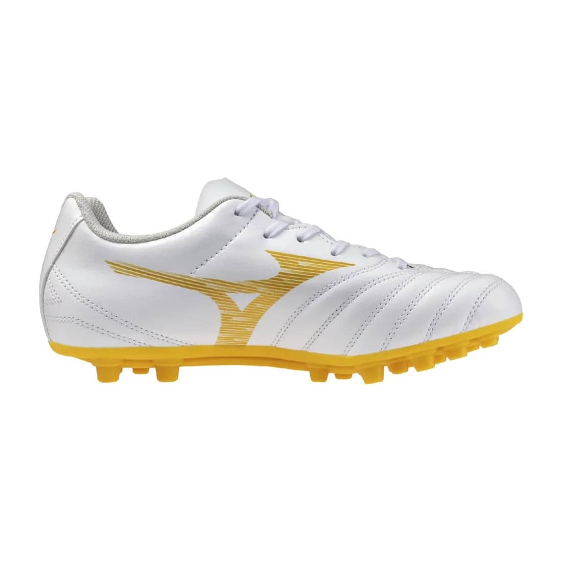 ミズノ モナルシーダ NEO 3 SELECT Jr AG ジュニア サッカースパイク 人工芝 ワイド 3E ホワイト ゴールド BRIGHT GOLD PACK P1GB262650 MIZUNO p1gb262650