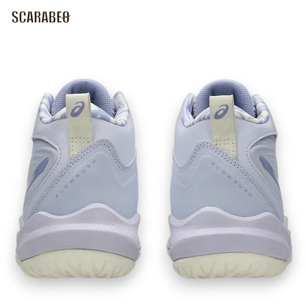 アシックス バスケットボールシューズ FLOWRUSH レディース バッシュ STANDARD L.A.コンフォート アーチサポート 軽量 asics Lilac Opal Bluebell 1063a122-400