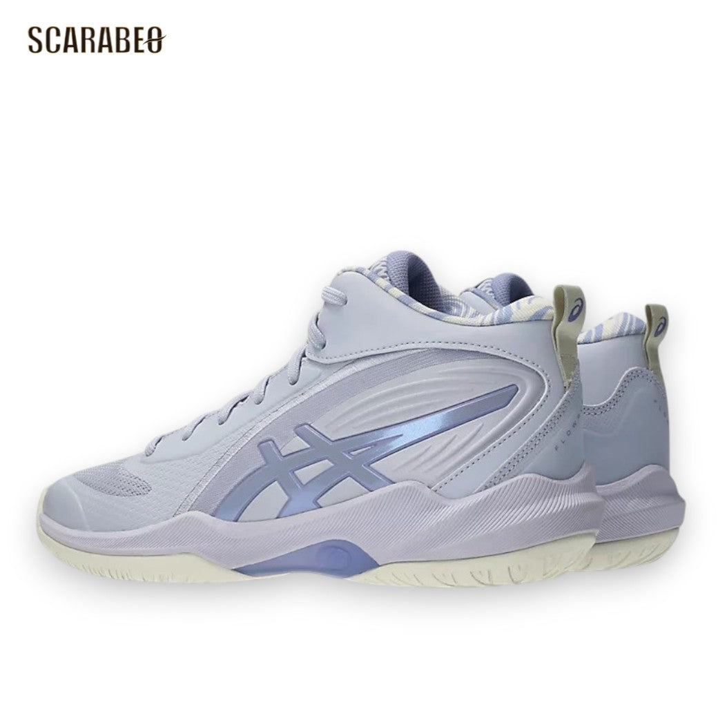 アシックス バスケットボールシューズ FLOWRUSH レディース バッシュ STANDARD L.A.コンフォート アーチサポート 軽量 asics Lilac Opal Bluebell 1063a122-400