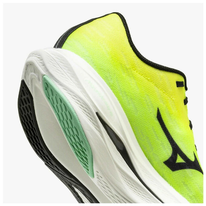 ミズノ WAVE REBELLION FLASH 3 ウエーブリベリオンフラッシュ3 J1GC2536 ランニングシューズ レーシングシューズ マラソン サブ3.5 駅伝 メンズ レディース 2E MIZUNO イエロー ブラック j1gc253634