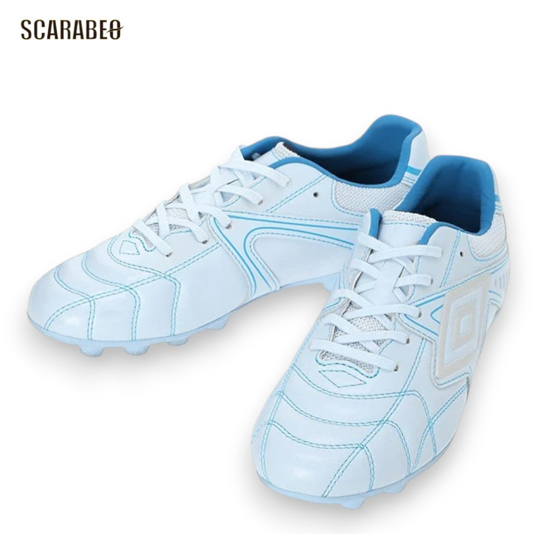 アンブロ アクセレイター RB JR WIDE +GAINA HG ジュニア サッカースパイク UMBRO ACCERATOR ワイド 幅広 HG 人工芝 土 天然芝 ホワイト ブルー WHBL uf6fcsb2jb
