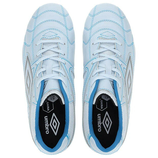 アンブロ アクセレイター RB JR WIDE +GAINA HG ジュニア サッカースパイク UMBRO ACCERATOR ワイド 幅広 HG 人工芝 土 天然芝 ホワイト ブルー WHBL uf6fcsb2jb