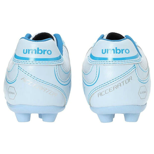 アンブロ アクセレイター RB JR WIDE +GAINA HG ジュニア サッカースパイク UMBRO ACCERATOR ワイド 幅広 HG 人工芝 土 天然芝 ホワイト ブルー WHBL uf6fcsb2jb