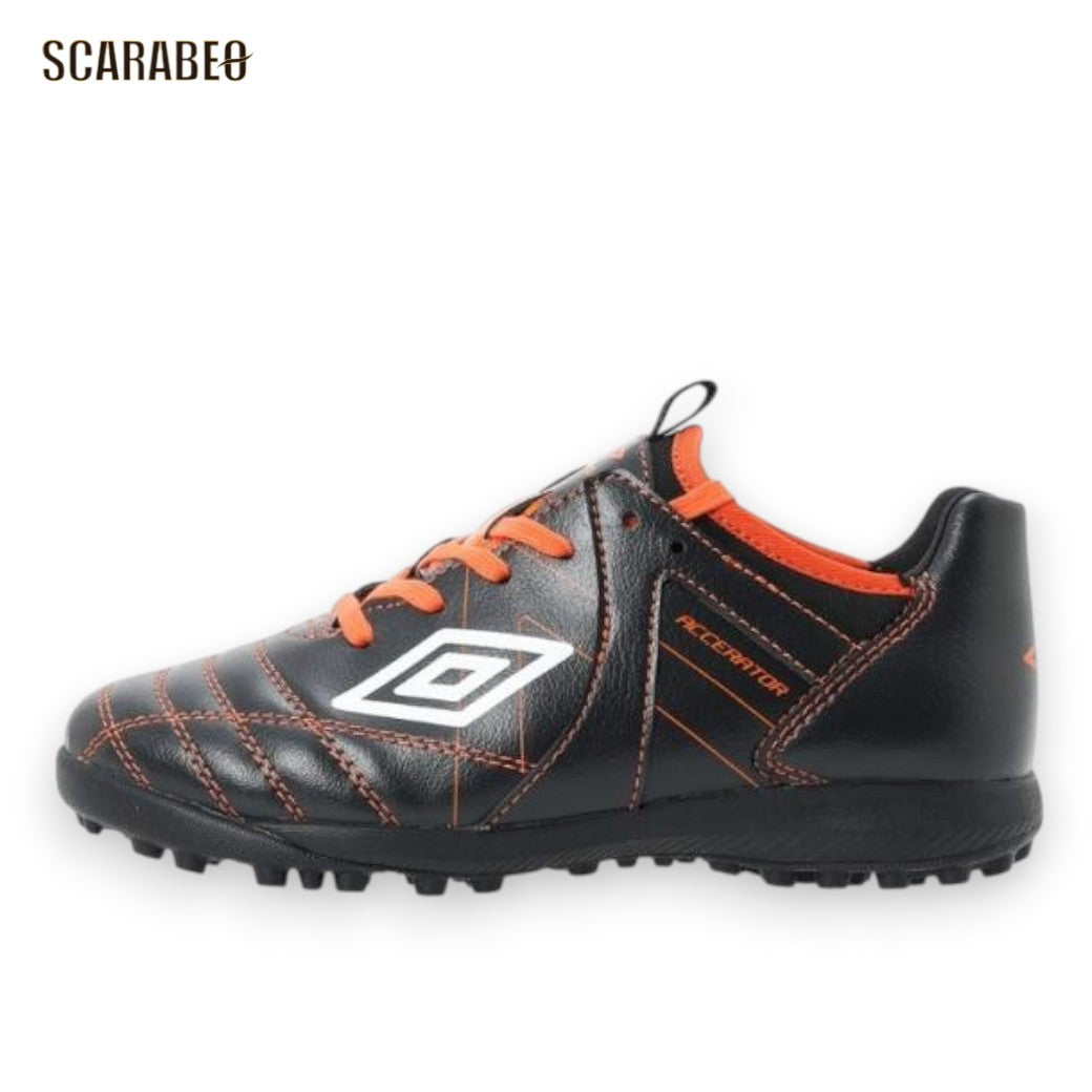 アンブロ アクセレイター TR JR WIDE ジュニア トレーニングシューズ UMBRO ACCERATOR ワイド 幅広 キッズ サッカー トレシュー 人工芝 土 ブラック オレンジ uf6fcst1j