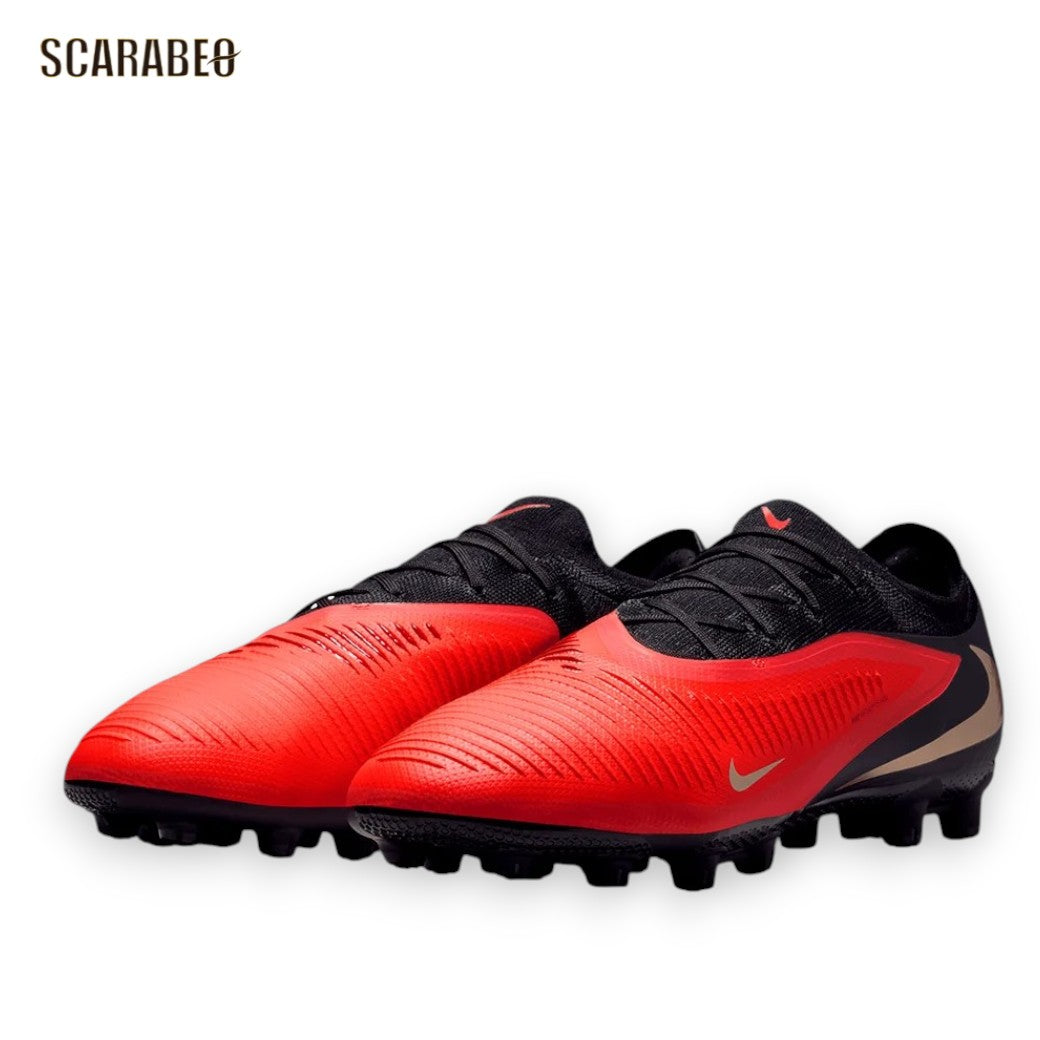 ナイキ ファントム 6 LOW プロ HG NIKE PHANTOM 6 PRO HG サッカースパイク 固定式 土グラウンド ハードグラウンド VNMSkin Flyknit Cyclone360 レッド ゴールド ブラック hq2316-600