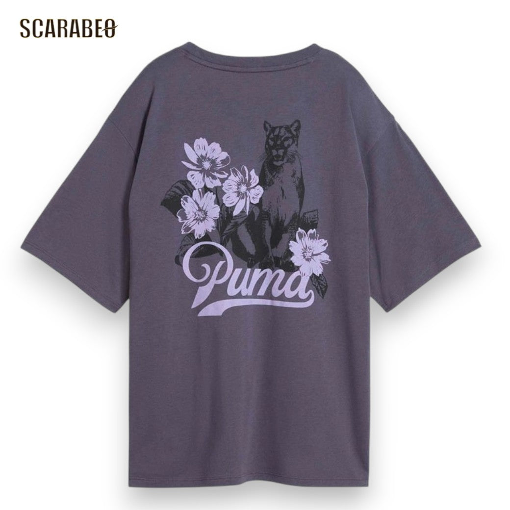 プーマ W FAST FLORAL GRAPHIC TEE 529860-35 レディース 半袖 Tシャツ スポーツウェア トレーニング ランニング フィットネス PUMA 529860