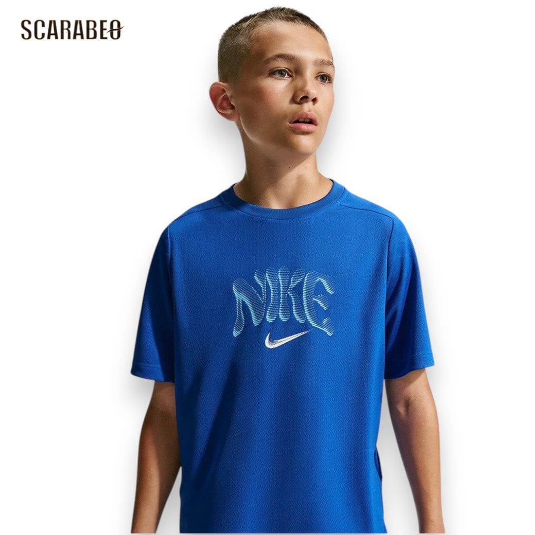 ナイキ YTH マルチ リフレッシュ S/S トップ IO0737-480 ジュニア 半袖 Tシャツ NIKE キッズ 子ども Dri-FIT スポーツウェア ブルー ゲームロイヤル io0737-480
