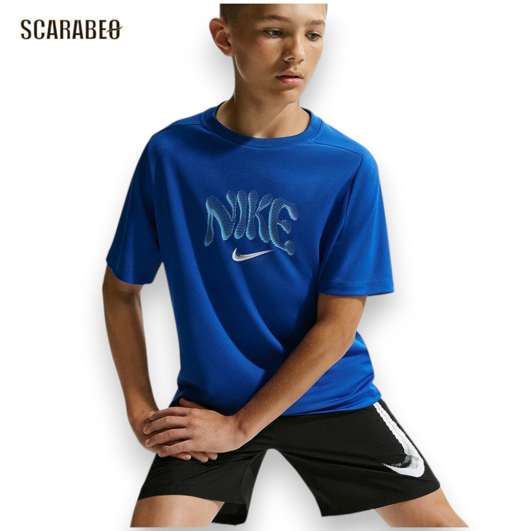 ナイキ YTH マルチ リフレッシュ S/S トップ IO0737-480 ジュニア 半袖 Tシャツ NIKE キッズ 子ども Dri-FIT スポーツウェア ブルー ゲームロイヤル io0737-480